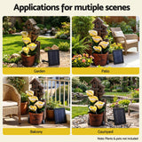 Darrahopens Home & Garden > Fountains > Fountains & Ponds Gardeon Solar Fountains Water Features 4-Tier Cascading Flower Bowls 55cm In Australia - Darrahopens