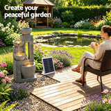 Darrahopens Home & Garden > Fountains > Fountains & Ponds Gardeon Solar Fountains Water Features Cascading Design Polyresin 80cm Grey In Australia - Darrahopens