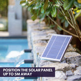 Darrahopens Home & Garden > Fountains > Fountains & Ponds Protege Contemporary Solar Water Fountain Outdoor Garden Feature, Cascading Design, with Panel Kit, LED Lights, Light Grey