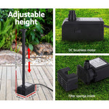 Darrahopens Home & Garden > Fountains Gardeon Solar Pond Pump Submersible Powered Garden Pool Water Fountain Kit 6.1FT
