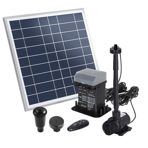 Darrahopens Home & Garden > Fountains Gardeon Solar Pond Pump with Battery Kit LED Lights 9.8FT