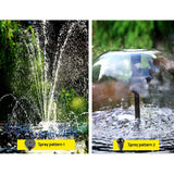 Darrahopens Home & Garden > Fountains Gardeon Solar Pond Pump with Battery Kit LED Lights 9.8FT