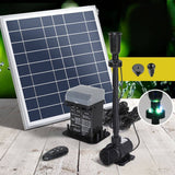 Darrahopens Home & Garden > Fountains Gardeon Solar Pond Pump with Battery Kit LED Lights 9.8FT