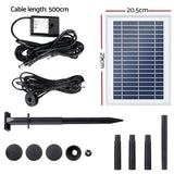 Darrahopens Home & Garden > Fountains Gardeon Solar Pond Pump with Battery LED Lights 4.4FT