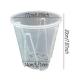 Darrahopens Home & Garden > Garden Beds > Garden Beds & Planters 10xClear Plastic Orchid Pots with Holes for Phalaenopsis Root Aeration