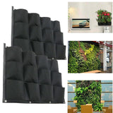 Darrahopens Home & Garden > Garden Beds > Garden Beds & Planters 24Pocket Vertical Garden Planter Wall Hanging Herbs Plant Seed Bag Home Decor AU