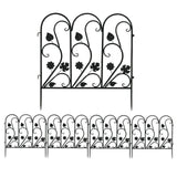 Darrahopens Home & Garden > Garden Beds > Garden Beds & Planters 5-Piece Decorative Garden Fence Black Metal Wire Patio