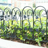 Darrahopens Home & Garden > Garden Beds > Garden Beds & Planters 5-Piece Decorative Garden Fence Black Metal Wire Patio
