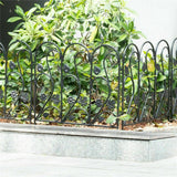 Darrahopens Home & Garden > Garden Beds > Garden Beds & Planters 5-Piece Decorative Garden Fence Black Metal Wire Patio
