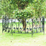 Darrahopens Home & Garden > Garden Beds > Garden Beds & Planters 5-Piece Decorative Garden Fence Black Metal Wire Patio