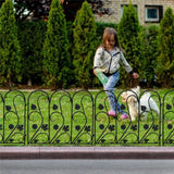 Darrahopens Home & Garden > Garden Beds > Garden Beds & Planters 5-Piece Decorative Garden Fence Black Metal Wire Patio