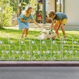 Darrahopens Home & Garden > Garden Beds > Garden Beds & Planters 5PCS Decorative Garden Fence Folding Patio Fences Rustproof 59.5x62cm Landscape