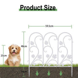 Darrahopens Home & Garden > Garden Beds > Garden Beds & Planters 5PCS Decorative Garden Fence Folding Patio Fences Rustproof 59.5x62cm Landscape