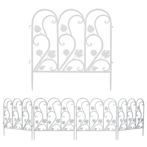 Darrahopens Home & Garden > Garden Beds > Garden Beds & Planters 5PCS Decorative Garden Fence Folding Patio Fences Rustproof 59.5x62cm Landscape