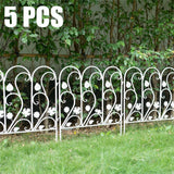 Darrahopens Home & Garden > Garden Beds > Garden Beds & Planters 5PCS Decorative Garden Fence Folding Patio Fences Rustproof 59.5x62cm Landscape
