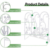 Darrahopens Home & Garden > Garden Beds > Garden Beds & Planters 5PCS Decorative Garden Fence Folding Patio Fences Rustproof 59.5x62cm Landscape