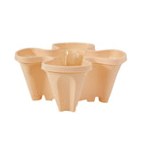Darrahopens Home & Garden > Garden Beds > Garden Beds & Planters Beige 3-Tier Stackable Strawberry & Vegetable Planter with Mobile Wheel Tray - Space-Saving Vertical Gardening System