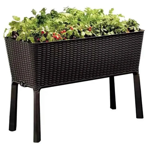 Darrahopens Home & Garden > Garden Beds > Garden Beds & Planters Dark Brown Easy Grow Planter Bed Brown with Water Gauge and Drainage System In Australia - Darrahopens