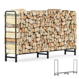 Darrahopens Home & Garden > Garden Beds > Garden Beds & Planters FIN 233cm Extra Long Heavy Duty Firewood Log Rack Metal Storage Holder Garden Indoor