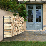 Darrahopens Home & Garden > Garden Beds > Garden Beds & Planters FIN 233cm Extra Long Heavy Duty Firewood Log Rack Metal Storage Holder Garden Indoor