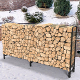 Darrahopens Home & Garden > Garden Beds > Garden Beds & Planters FIN 233cm Extra Long Heavy Duty Firewood Log Rack Metal Storage Holder Garden Indoor