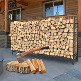 Darrahopens Home & Garden > Garden Beds > Garden Beds & Planters FIN 233cm Extra Long Heavy Duty Firewood Log Rack Metal Storage Holder Garden Indoor