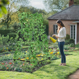 Darrahopens Home & Garden > Garden Beds > Garden Beds & Planters FIN Metal Garden Trellis Arch Climbing Plants Grow Support Frame with Ground Spikes
