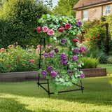 Darrahopens Home & Garden > Garden Beds > Garden Beds & Planters FIN Metal Garden Trellis Arch Climbing Plants Grow Support Frame with Ground Spikes