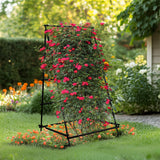 Darrahopens Home & Garden > Garden Beds > Garden Beds & Planters FIN Metal Garden Trellis Arch Climbing Plants Grow Support Frame with Ground Spikes