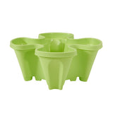 Darrahopens Home & Garden > Garden Beds > Garden Beds & Planters Green 3-Tier Stackable Strawberry & Vegetable Planter with Mobile Wheel Tray - Space-Saving Vertical Gardening System
