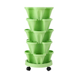 Darrahopens Home & Garden > Garden Beds > Garden Beds & Planters Green Fingers Garden Bed 5 Tier Vertical Garden Grey Strawberry Stackable Planters Herbs Light Green