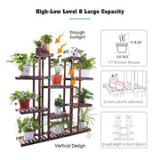 Darrahopens Home & Garden > Garden Beds > Garden Beds & Planters Large Wood Plant Stand Shelf
