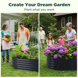 Darrahopens Home & Garden > Garden Beds > Garden Beds & Planters Oval Raised Garden Bed 160x80x42cm Galvanised Steel Planter
