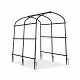 Darrahopens Home & Garden > Garden Beds > Garden Beds & Planters P&P Black & Green U-Frame Metal Garden Trellis with Nylon Netting Heavy Duty Plant Support