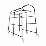 Darrahopens Home & Garden > Garden Beds > Garden Beds & Planters P&P Black & Green U-Frame Metal Garden Trellis with Nylon Netting Heavy Duty Plant Support Size XL