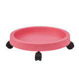 Darrahopens Home & Garden > Garden Beds > Garden Beds & Planters Pink 3-Tier Stackable Strawberry & Vegetable Planter with Mobile Wheel Tray - Space-Saving Vertical Gardening System