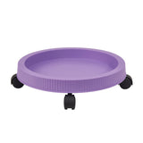 Darrahopens Home & Garden > Garden Beds > Garden Beds & Planters Purple 3-Tier Stackable Strawberry & Vegetable Planter with Mobile Wheel Tray - Space-Saving Vertical Gardening System