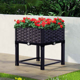 Darrahopens Home & Garden > Garden Beds > Garden Beds & Planters Raised Garden Bed Planter Box 40 x 40 x 23 cm, PP Growing Container for Herbs and Vegetables