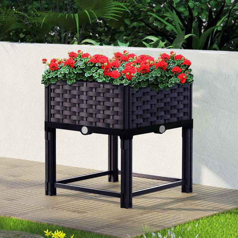 Darrahopens Home & Garden > Garden Beds > Garden Beds & Planters Raised Garden Bed Planter Box 40 x 40 x 23 cm, PP Growing Container for Herbs and Vegetables