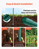 Darrahopens Home & Garden > Garden Beds > Garden Beds & Planters VEVOR Garden Stakes, 25 Pack, 1800 mm, Plastic Coated Metal Tomato Stakes, Garden Sticks for Plants Support, with Pointed End and Non-Slip Bumps for Growing Climbing Plants, Outdoor Vegetables