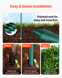 Darrahopens Home & Garden > Garden Beds > Garden Beds & Planters VEVOR Garden Stakes, 25 Pack, 2100 mm, Plastic Coated Metal Tomato Stakes, Garden Sticks for Plants Support, with Pointed End and Non-Slip Bumps for Growing Climbing Plants, Outdoor Vegetables
