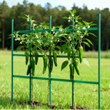 Darrahopens Home & Garden > Garden Beds > Garden Beds & Planters VEVOR Garden Stakes, 50 Pack, 1170 mm, Plastic Coated Metal Tomato Stakes, Garden Sticks for Plants Support, with Pointed End and Non-Slip Bumps for Growing Climbing Plants, Outdoor Vegetables