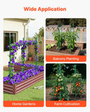 Darrahopens Home & Garden > Garden Beds > Garden Beds & Planters VEVOR Garden Stakes, 50 Pack, 1170 mm, Plastic Coated Metal Tomato Stakes, Garden Sticks for Plants Support, with Pointed End and Non-Slip Bumps for Growing Climbing Plants, Outdoor Vegetables