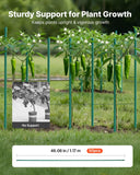 Darrahopens Home & Garden > Garden Beds > Garden Beds & Planters VEVOR Garden Stakes, 50 Pack, 1170 mm, Plastic Coated Metal Tomato Stakes, Garden Sticks for Plants Support, with Pointed End and Non-Slip Bumps for Growing Climbing Plants, Outdoor Vegetables