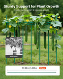 Darrahopens Home & Garden > Garden Beds > Garden Beds & Planters VEVOR Garden Stakes, 50 Pack, 1455 mm, Plastic Coated Metal Tomato Stakes, Garden Sticks for Plants Support, with Pointed End and Non-Slip Bumps for Growing Climbing Plants, Outdoor Vegetables