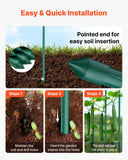 Darrahopens Home & Garden > Garden Beds > Garden Beds & Planters VEVOR Garden Stakes, 50 Pack, 1455 mm, Plastic Coated Metal Tomato Stakes, Garden Sticks for Plants Support, with Pointed End and Non-Slip Bumps for Growing Climbing Plants, Outdoor Vegetables