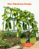 Darrahopens Home & Garden > Garden Beds > Garden Beds & Planters VEVOR Garden Stakes, 50 Pack, 1455 mm, Plastic Coated Metal Tomato Stakes, Garden Sticks for Plants Support, with Pointed End and Non-Slip Bumps for Growing Climbing Plants, Outdoor Vegetables