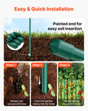 Darrahopens Home & Garden > Garden Beds > Garden Beds & Planters VEVOR Garden Stakes, 50 Pack, 1800 mm, Plastic Coated Metal Tomato Stakes, Garden Sticks for Plants Support, with Pointed End and Non-Slip Bumps for Growing Climbing Plants, Outdoor Vegetables