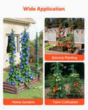 Darrahopens Home & Garden > Garden Beds > Garden Beds & Planters VEVOR Garden Stakes, 50 Pack, 1800 mm, Plastic Coated Metal Tomato Stakes, Garden Sticks for Plants Support, with Pointed End and Non-Slip Bumps for Growing Climbing Plants, Outdoor Vegetables