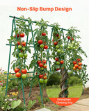 Darrahopens Home & Garden > Garden Beds > Garden Beds & Planters VEVOR Garden Stakes, 50 Pack, 1800 mm, Plastic Coated Metal Tomato Stakes, Garden Sticks for Plants Support, with Pointed End and Non-Slip Bumps for Growing Climbing Plants, Outdoor Vegetables